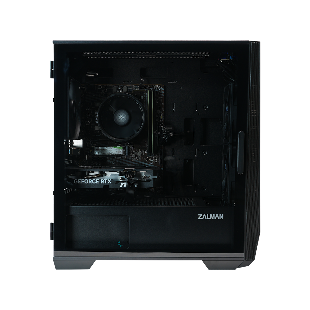 【台数限定】Rabbit0 Studio AMD Ryzen 7 5700X / RTX5060 8GB ゲーミングPC ZALMAN Z1 Iceberg