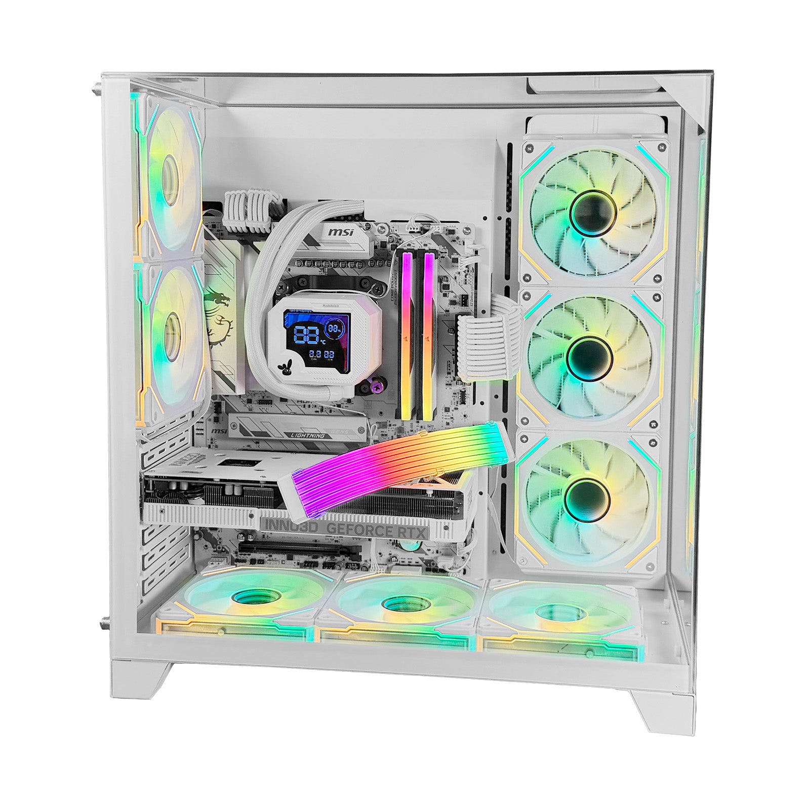 【即納激安ホワイトモデル】RTX3080搭載ゲーミングPCフルセット✨R7③ Rabbit0 Studio AMD Ryzen 7 7800X3D / RTX 5070 12GB ゲーミングPC